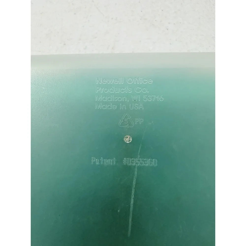 Vintage 90s SPACEMAKER Pencil Box School Supply Case Green & Translucent